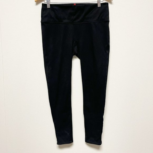 SPANX Black Knit Stretch Skinny Pull On Leggings Size L - Picture 1 of 7